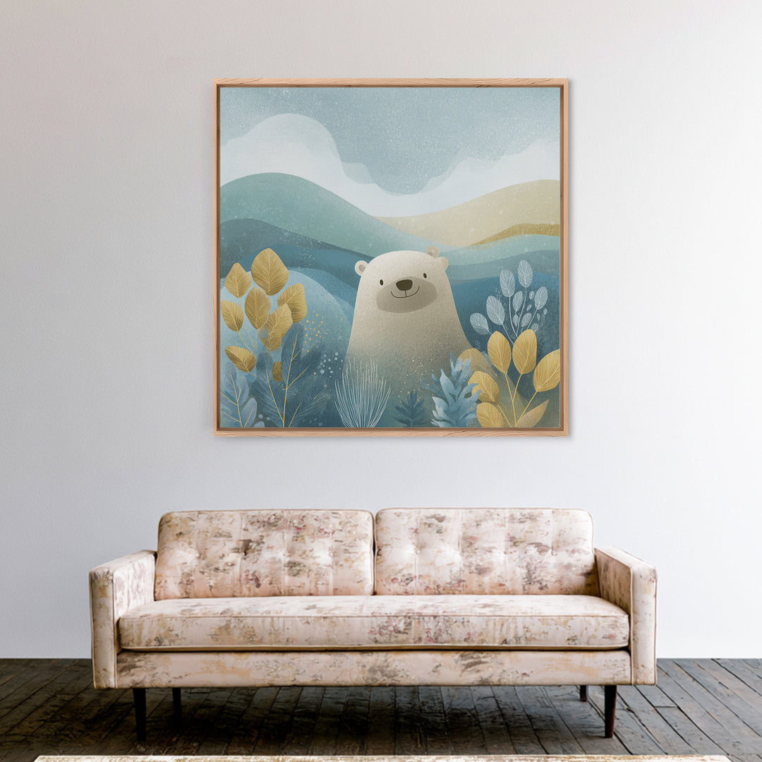 Cheerful Animal Dentist Themed Character Without Text Canvas Print, Dental Office Art, Medical Art, Office Decor, Calm, DOA-1x1-26