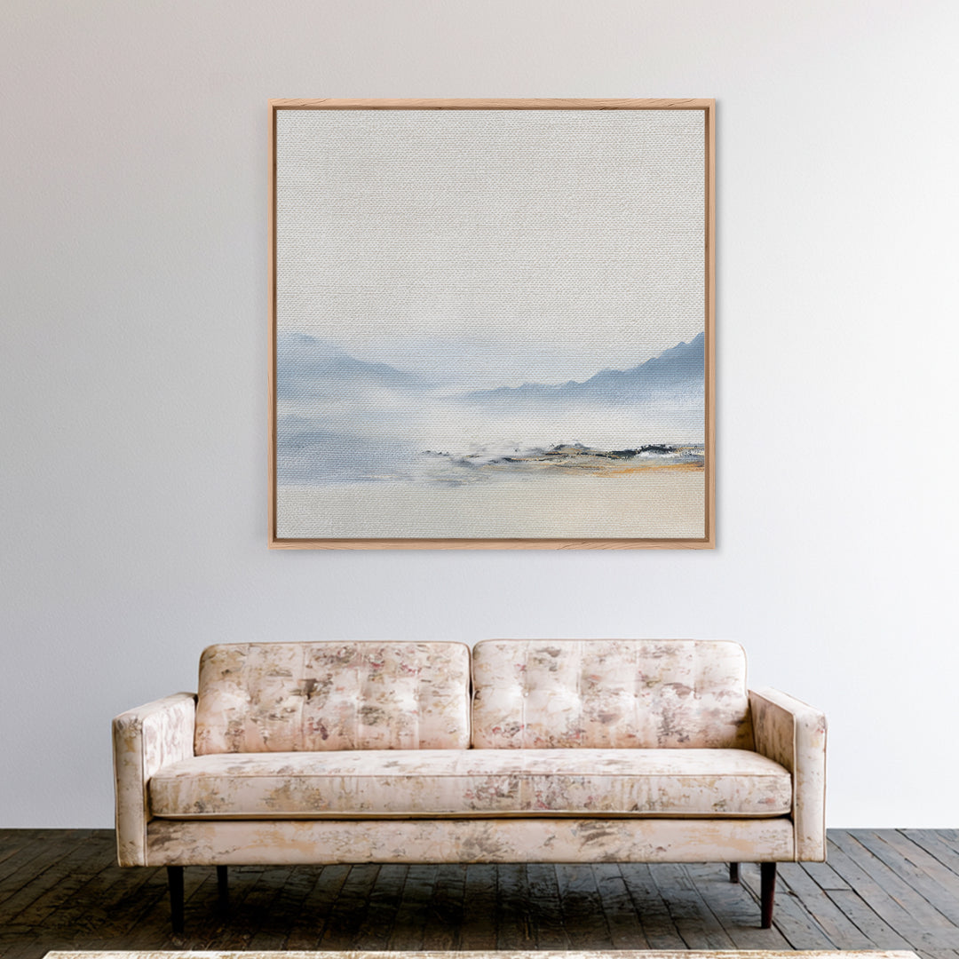 Gentle Mountain Landscape Framed Canvas Print, Dental Office Art, Unique Wall Art, Office Decor, Calm, Dental Assistant, DOA-1x1-28