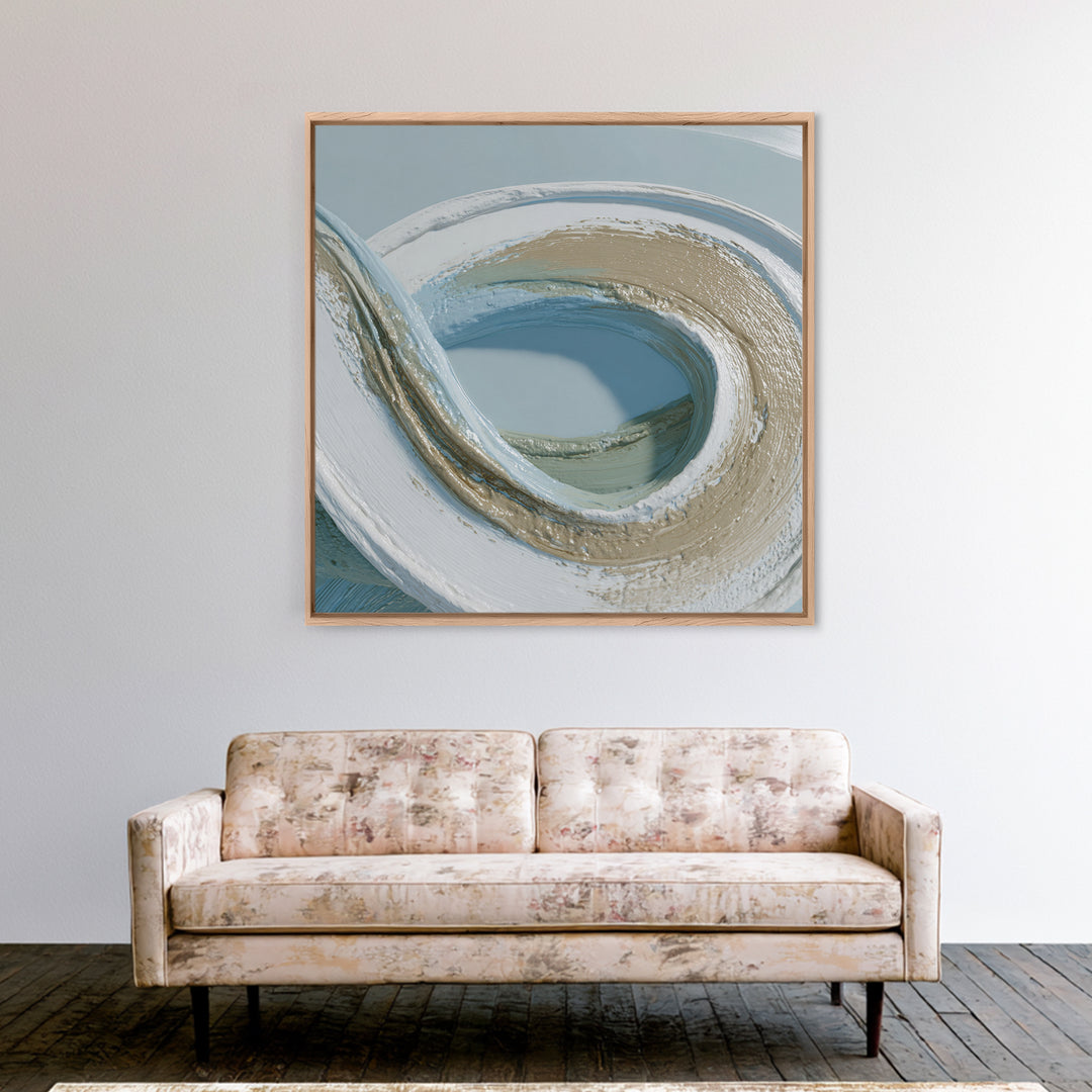 Minimal Smile Curve Abstract Framed Canvas Print, Dental Office Art, Tooth Art, Office Decor, Abstract Art, Calm, Modern Decor, DOA-1x1-29