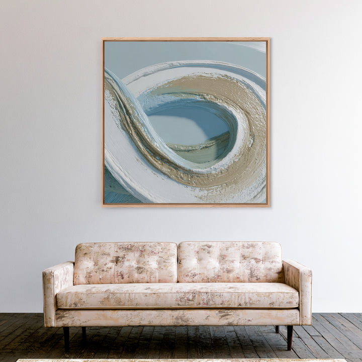 Minimal Smile Curve Abstract Framed Canvas Print, Dental Office Art, Tooth Art, Office Decor, Abstract Art, Calm, Modern Decor, DOA-1x1-29