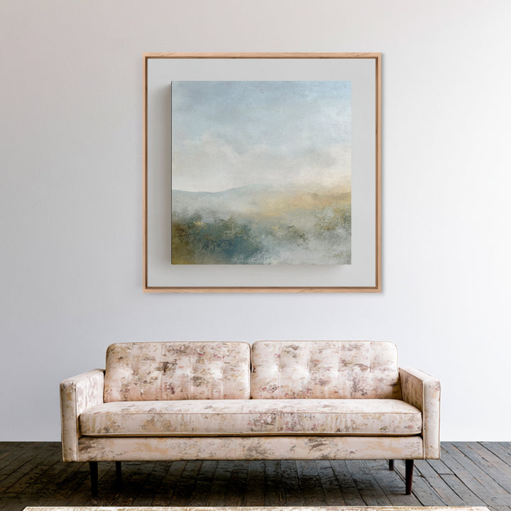 Soft Gradient Sunrise Framed Canvas Print, Dental Office Art, Motivational Poster, Office Decor, Fine Art, Calm, Dentistry Art, DOA-1x1-44