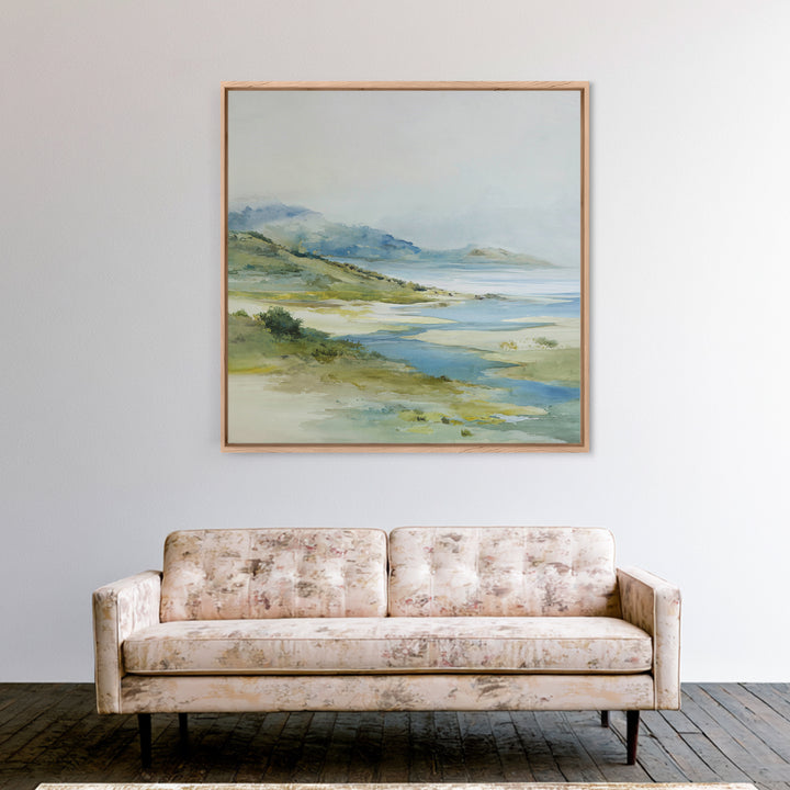 Quiet Coastal Dunes Framed Canvas Print, Dental Office Art, Dental Hygiene, Office Decor, Fine Art, Calm, Medical Office Art, DOA-1x1-46