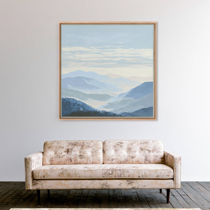 Gentle Mountain Landscape Framed Canvas Print, Dental Office Art, Medical Decor, Office Decor, Fine Art, Calm, Home Decor, DOA-1x1-52