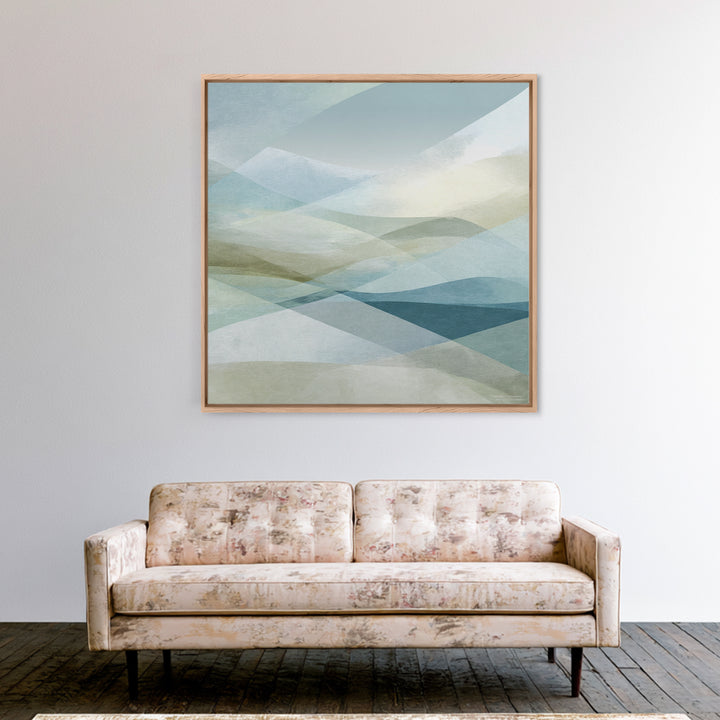 Clean Geometric Art Framed Canvas Print, Dental Office Art, Minimalist Wall Art, Office Decor, Abstract Art, Calm, Dental Decor, DOA-1x1-56
