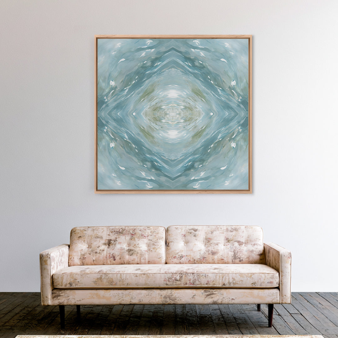 Abstract Water Ripple Pattern Framed Canvas Print, Dental Office Art, Medical Decor, Office Decor, Fine Art, Calm, Home Decor, DOA-1x1-61