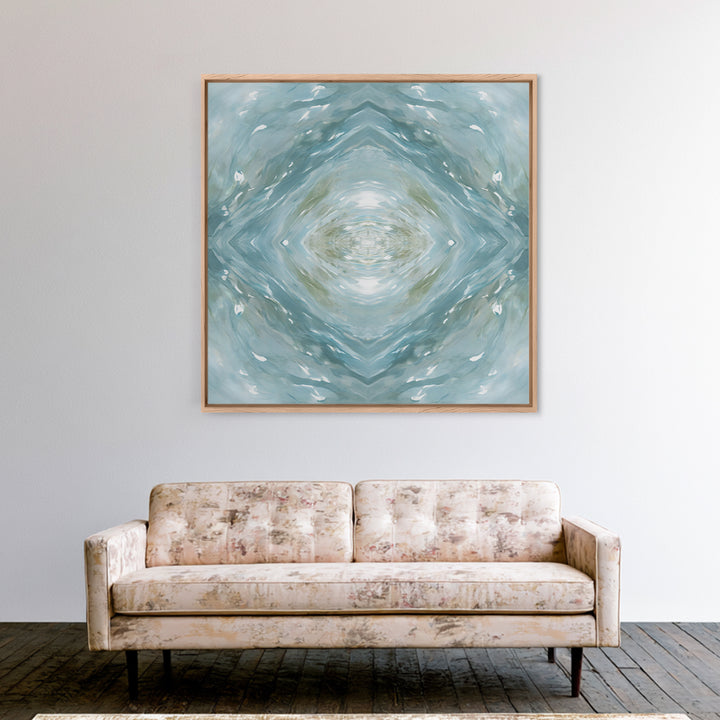 Abstract Water Ripple Pattern Framed Canvas Print, Dental Office Art, Medical Decor, Office Decor, Fine Art, Calm, Home Decor, DOA-1x1-61