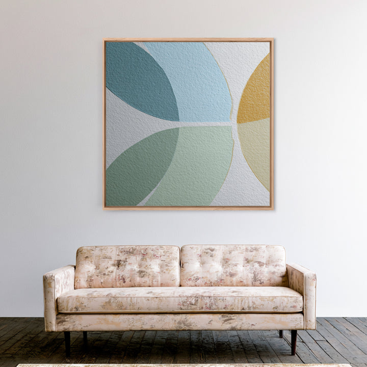 Simple Rainbow Pastel Shapes for Children Canvas Print, Dental Office Art, Dental Decor, Office Decor, Abstract Art, Calm, DOA-1x1-69