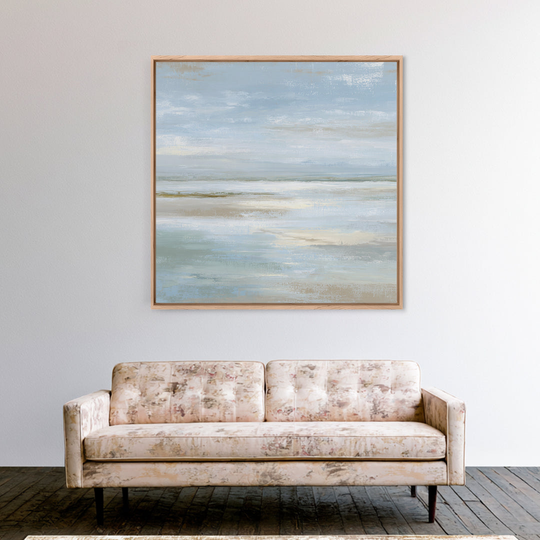 Quiet Coastal Dunes Framed Canvas Print, Dental Office Art, Dental Hygiene, Office Decor, Fine Art, Calm, Medical Office Art, DOA-1x1-70