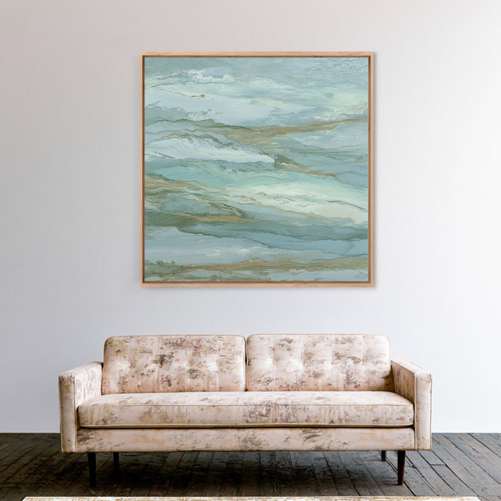 Clean Marble Texture Framed Canvas Print, Dental Office Art, Dentistry Art, Office Decor, Abstract Art, Calm, Fine Art Print, DOA-1x1-72