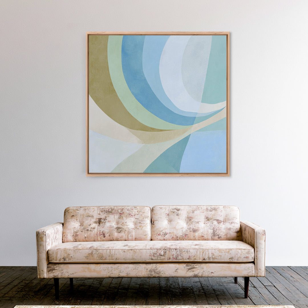 Minimal Smile Curve Abstract Canvas Print, Dental Office Art, Office Decor, Fine Art, Calm, Art Print, Room Decor, DOA-1x1-77