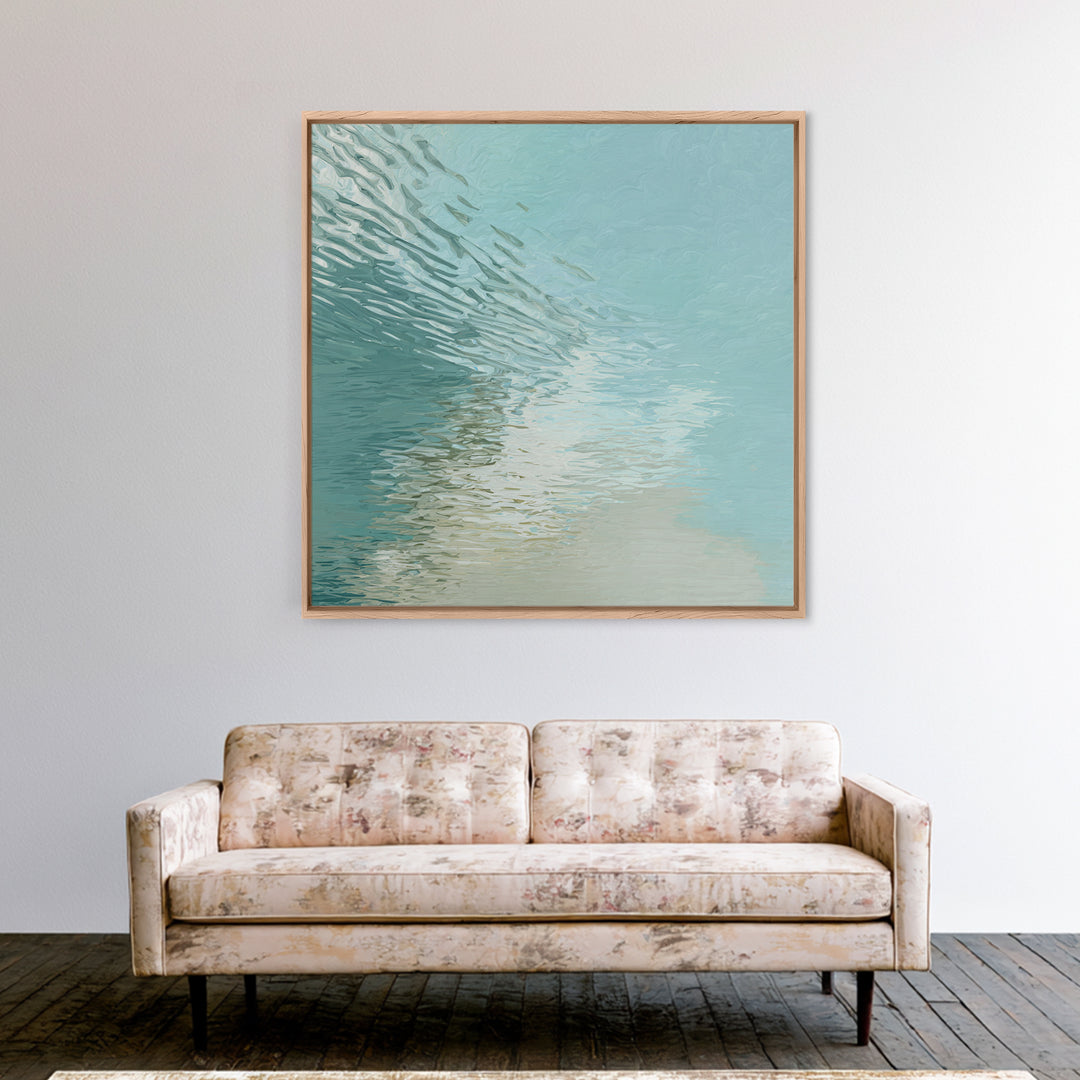 Abstract Water Ripple Pattern Canvas Print, Dental Office Art, Dental Hygienist, Office Decor, Calm, Statement Artwork, DOA-1x1-85