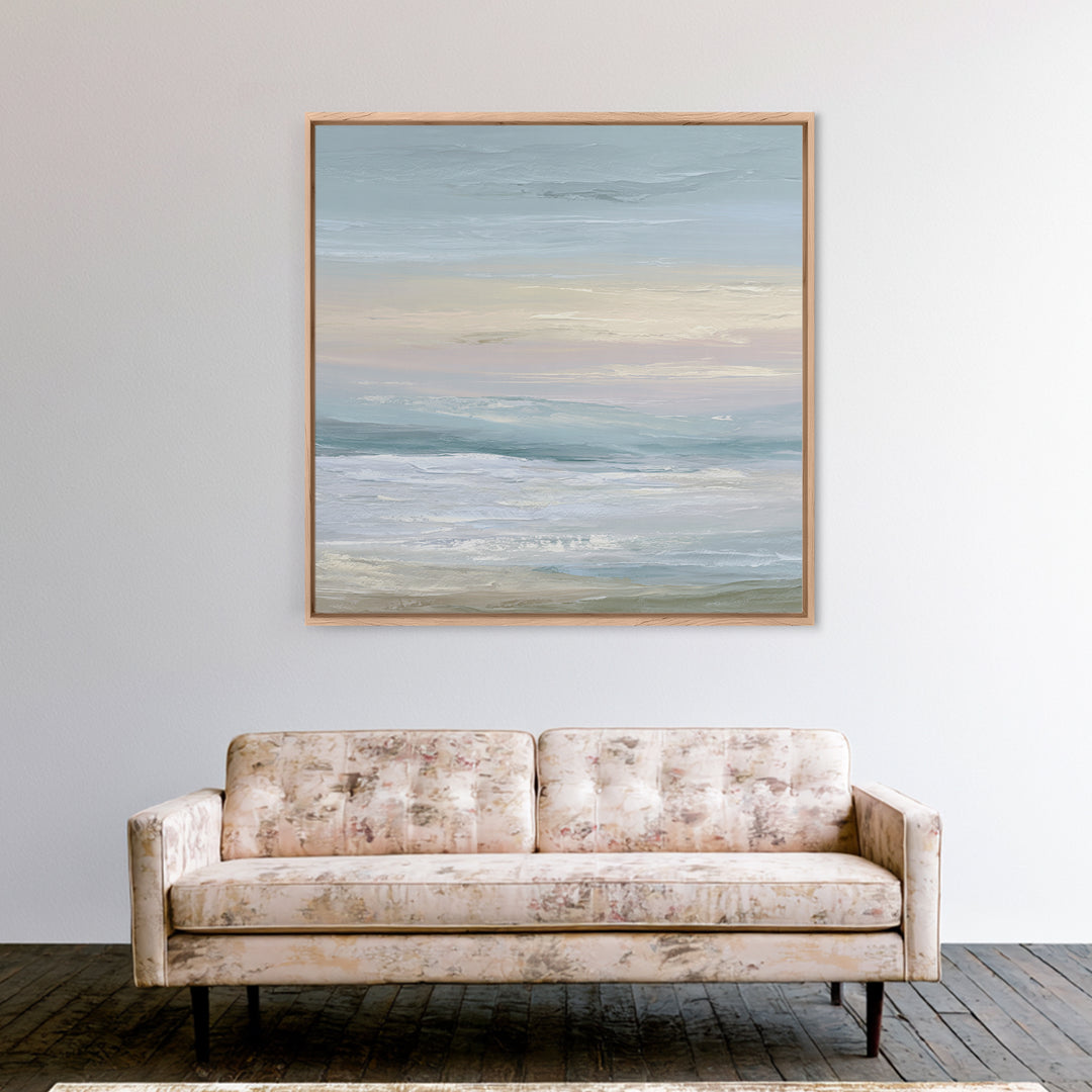 Soft Gradient Sunrise Canvas Print, Dental Office Art, Office Decor, Fine Art, Calm, Art Print, Room Decor, Textured Painting, DOA-1x1-92