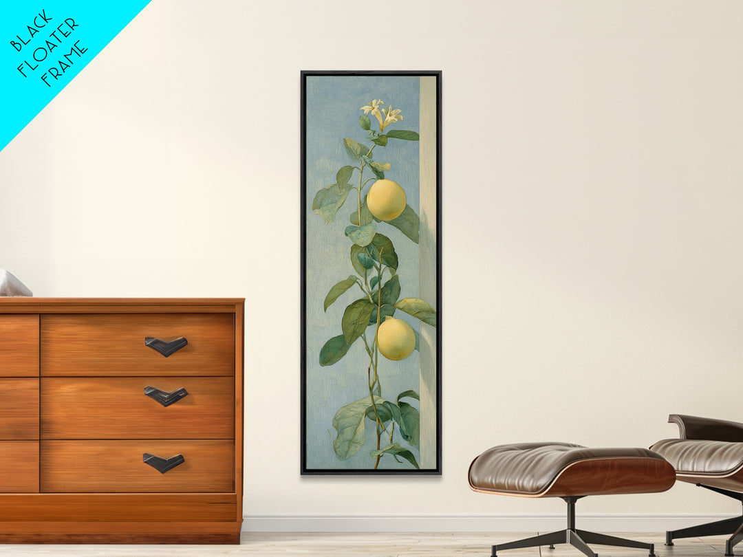 Fresh Citrus and Mint Still Life Framed Canvas Print, Dental Office Art, Dentist Art, Office Decor, Calm, Luxury Decor, DOA-1x3-19