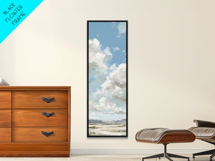 Peaceful Clouds over Open Meadow Canvas Print, Dental Office Art, Medical Office Decor, Office Decor, Fine Art, Calm, DOA-1x3-21