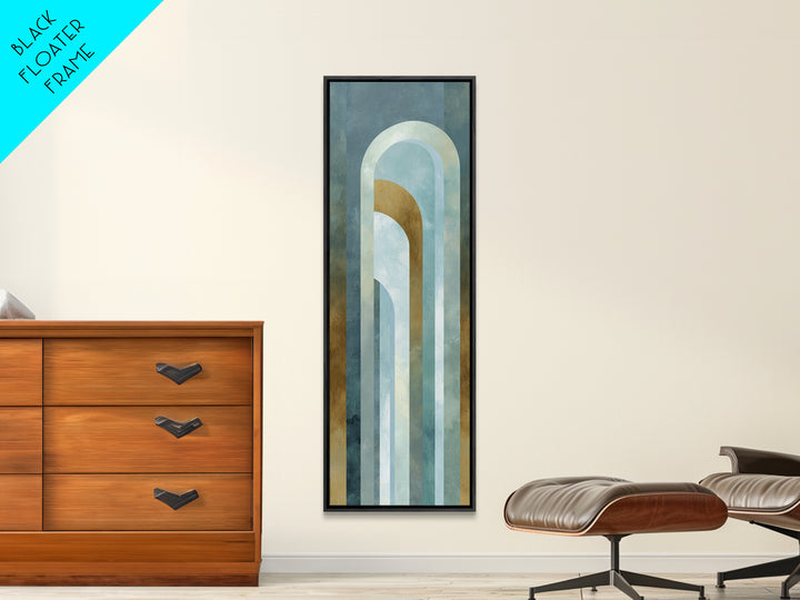Light Scandinavian Abstract Arches Framed Canvas Print, Dental Office Art, Dental Assistant, Office Decor, Abstract Art, Calm, DOA-1x3-29