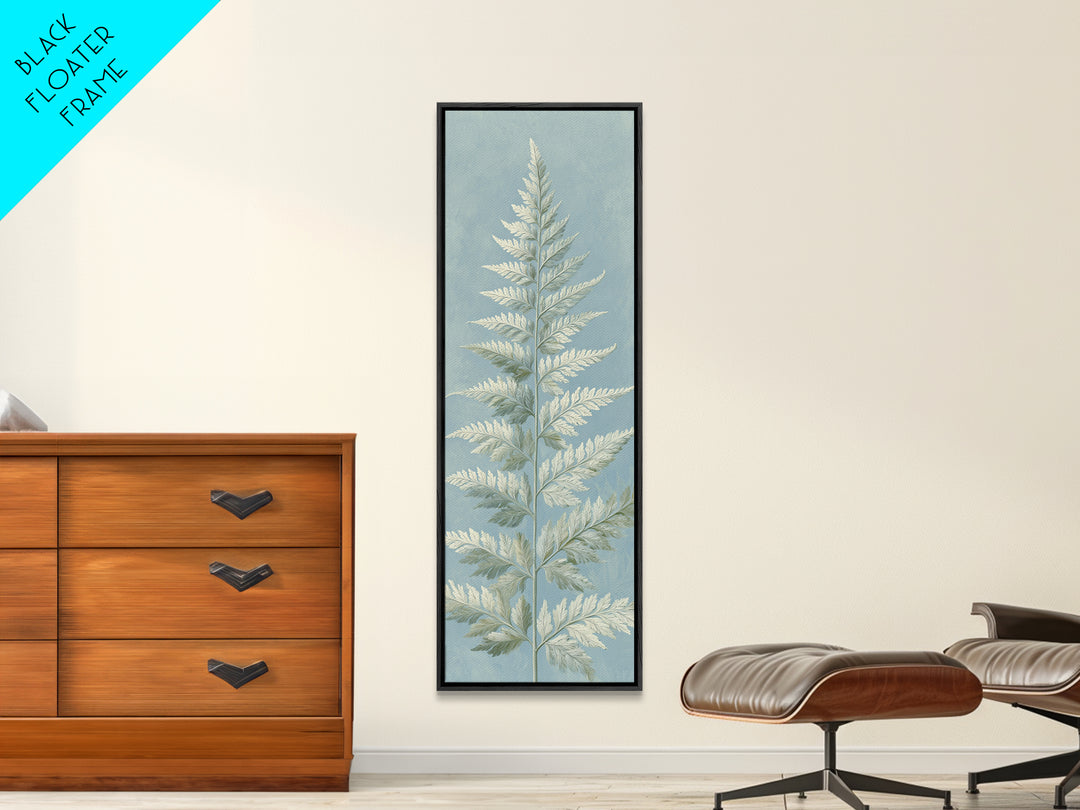 Botanical Fern Study Framed Canvas Print, Dental Office Art, Medical Office Art, Office Decor, Fine Art, Calm, DOA-1x3-31