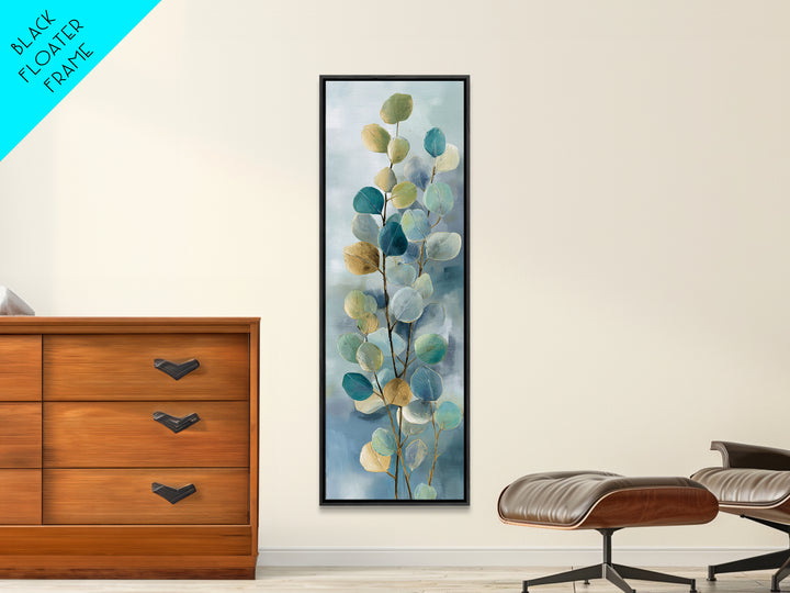 Soft Botanical Eucalyptus Print for Clean Atmosphere Canvas Print, Dental Office Art, Gallery Decor, Office Decor, Oil Painting, DOA-1x3-39