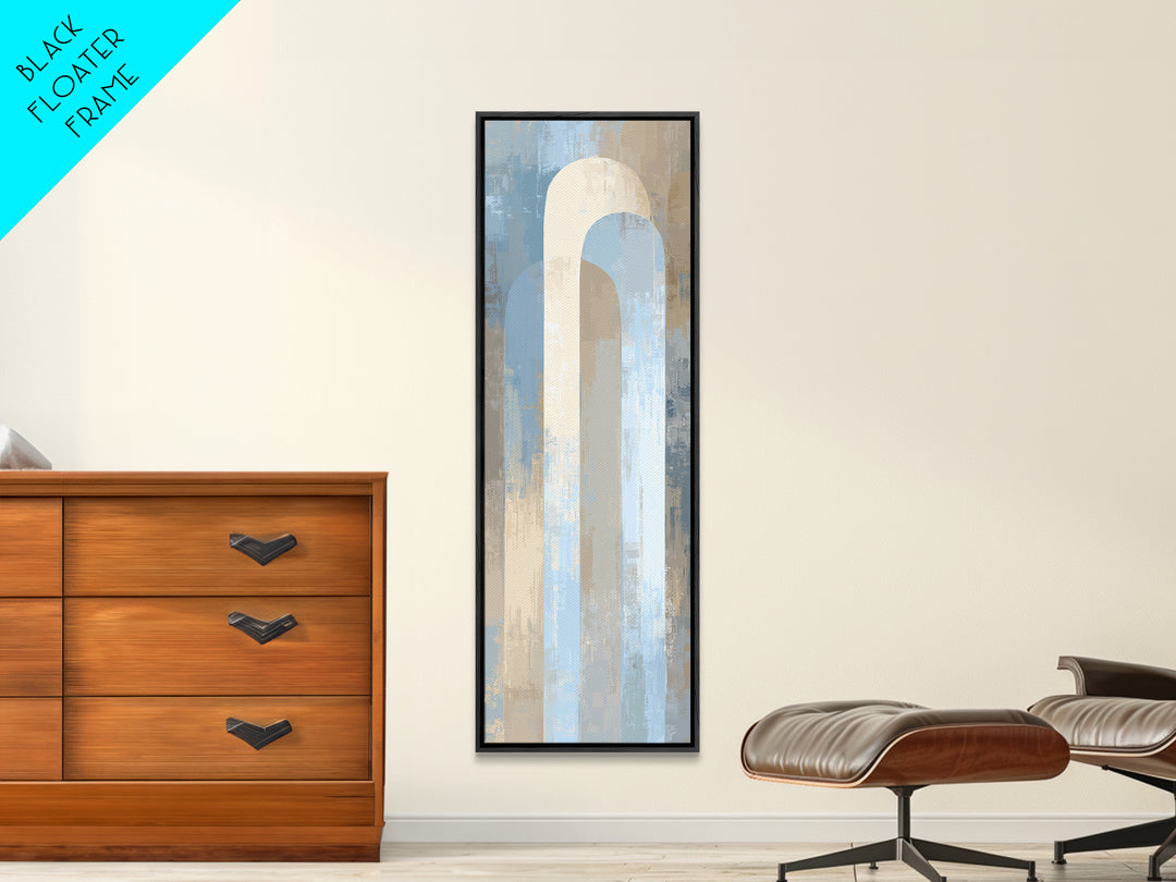 Light Scandinavian Abstract Arches Framed Canvas Print, Dental Office Art, Dental Assistant, Office Decor, Abstract Art, Calm, DOA-1x3-53