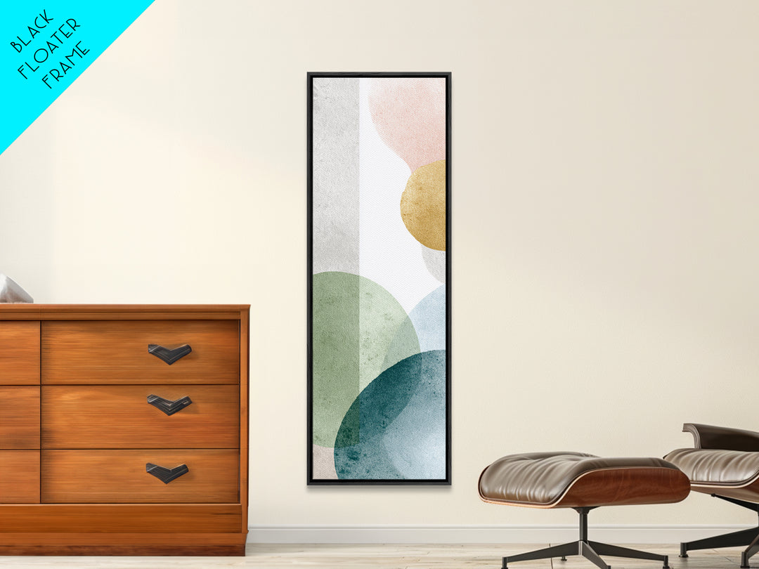 Simple Rainbow Pastel Shapes for Children Canvas Print, Dental Office Art, Dental Decor, Office Decor, Fine Art, Calm, DOA-1x3-57