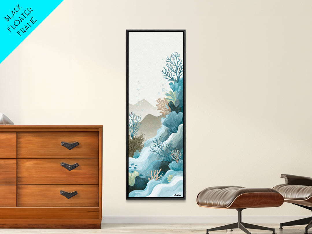 Cheerful Animal Dentist Themed Character Without Text Framed Canvas Print, Dental Office Art, Tooth Art, Office Decor, Calm, DOA-1x3-62