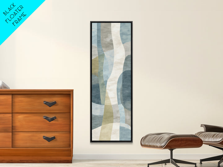 Playful Tooth Shaped Character Framed Canvas Print, Dental Office Art, Dentistry Art, Office Decor, Abstract Art, Calm, DOA-1x3-66