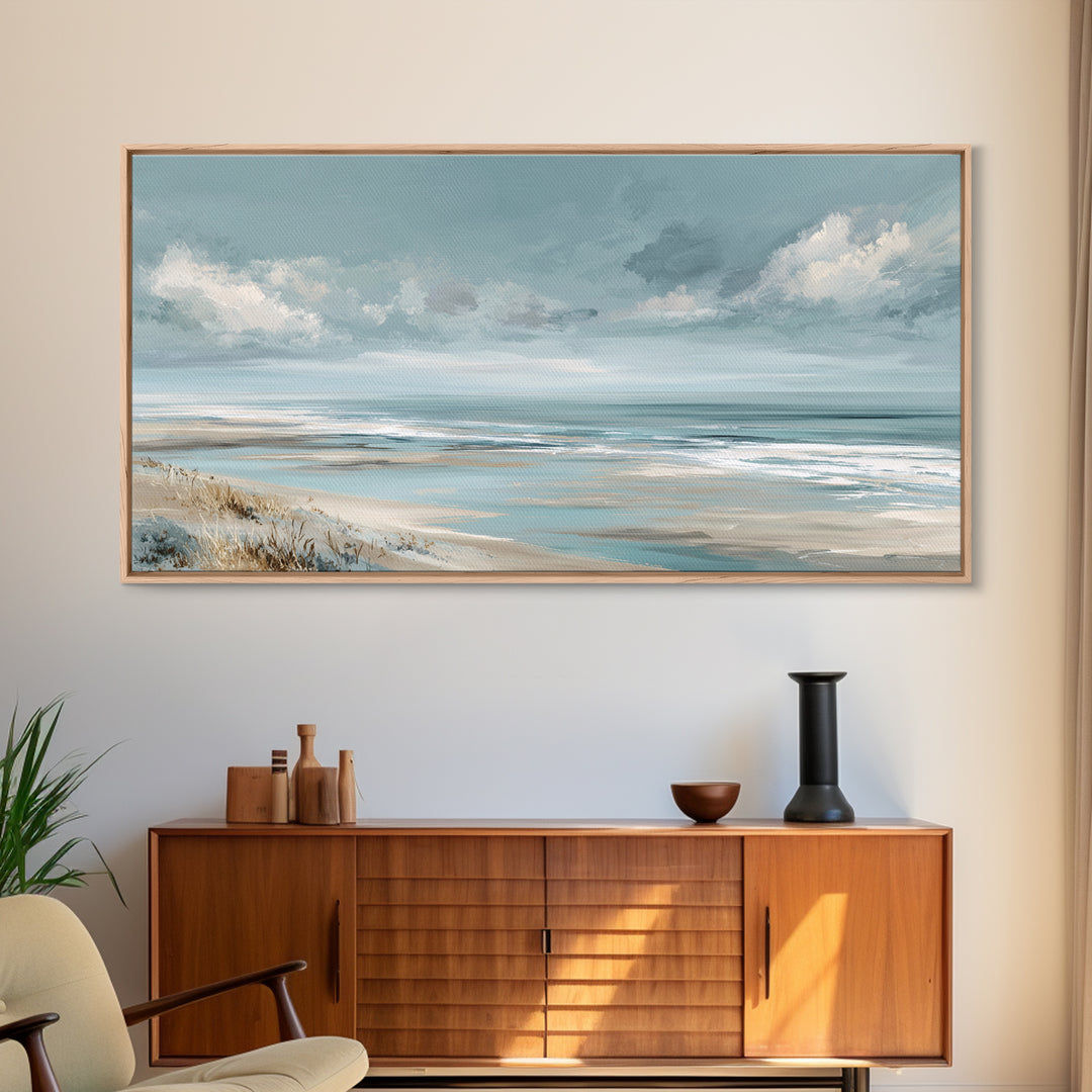Quiet Coastal Dunes Framed Canvas Print, Dental Office Art, Dentist Art, Office Decor, Fine Art, Calm, Luxury Decor, Art Print, DOA-2x1-18