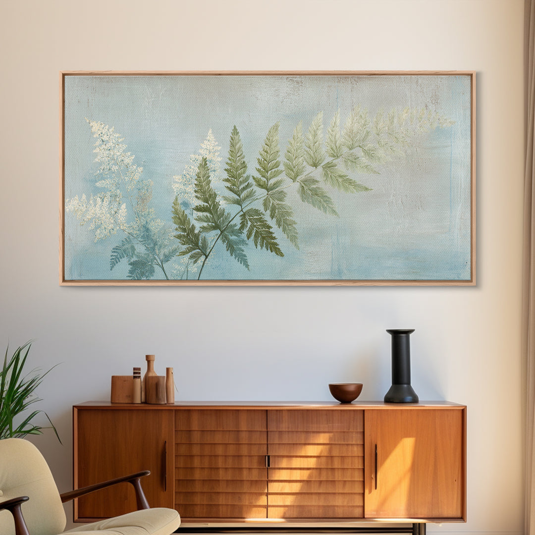 Botanical Fern Study Canvas Print, Dental Office Art, Minimalist Decor, Office Decor, Fine Art, Calm, Motivational Poster, DOA-2x1-39