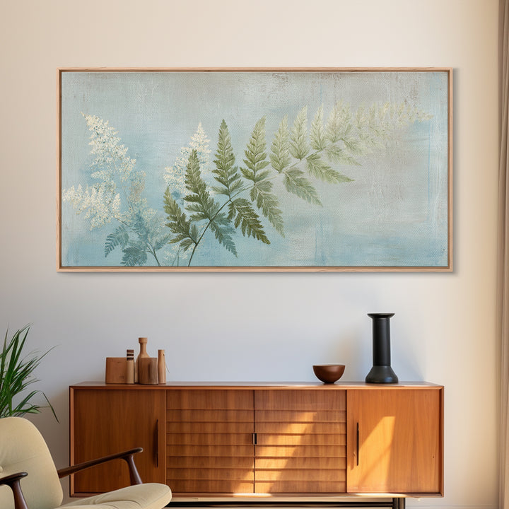 Botanical Fern Study Canvas Print, Dental Office Art, Minimalist Decor, Office Decor, Fine Art, Calm, Motivational Poster, DOA-2x1-39