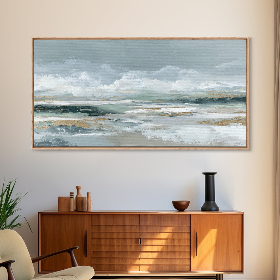 Clean Marble Texture Canvas Print, Dental Office Art, Office Decor, Abstract Art, Calm, Unique Wall Art, Minimalist Wall Art, DOA-2x1-44