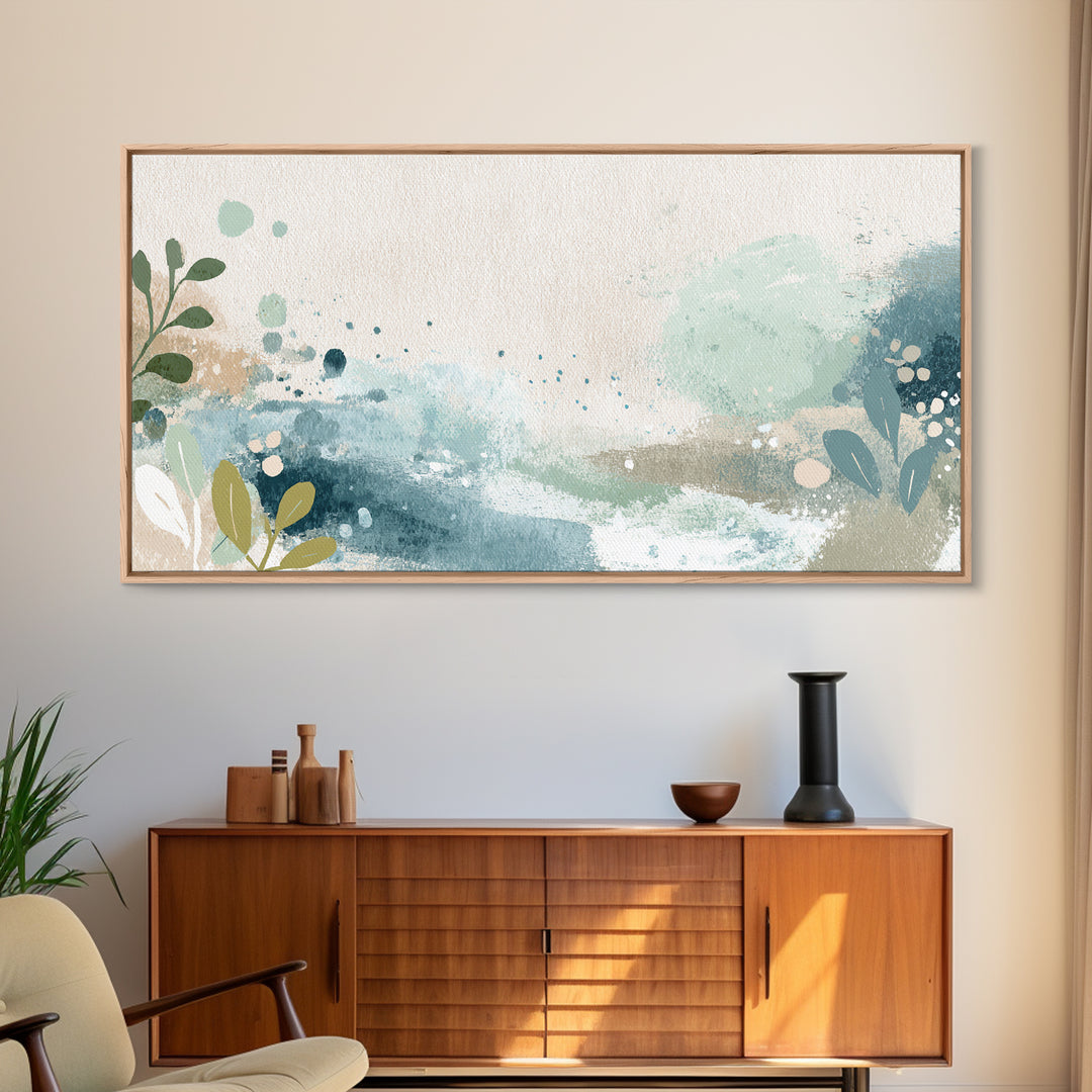 Playful Tooth Shaped Character Framed Canvas Print, Dental Office Art, Modern Decor, Office Decor, Fine Art, Calm, Poster, DOA-2x1-50
