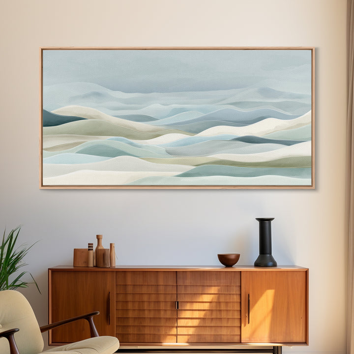 Clean Geometric Art Canvas Print, Dental Office Art, Decor, Office Decor, Abstract Art, Calm, Digital Artwork, Dental Hygiene, DOA-2x1-52