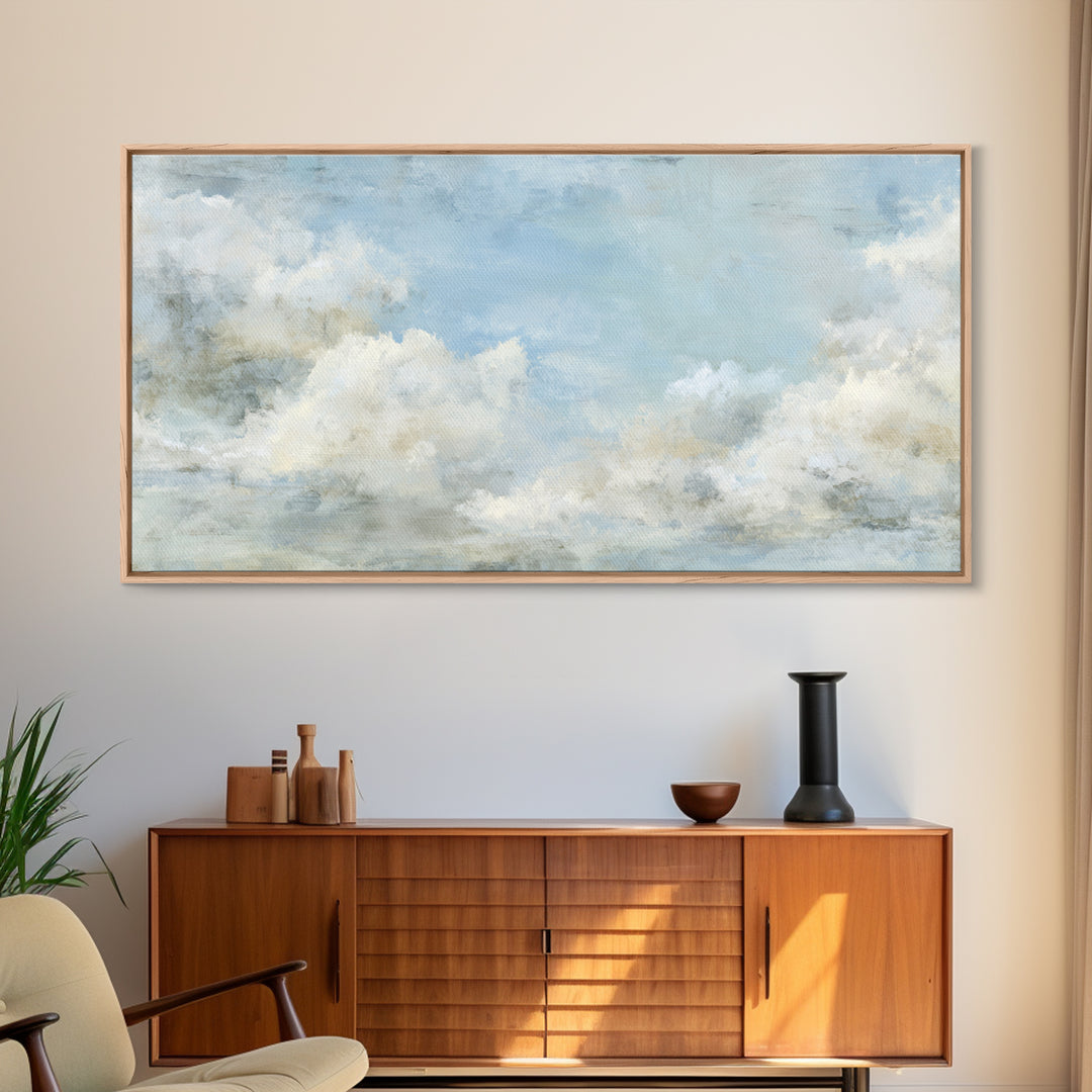 Peaceful Clouds over Open Meadow Canvas Print, Dental Office Art, Art Print, Office Decor, Fine Art, Calm, Unique Wall Art, DOA-2x1-53