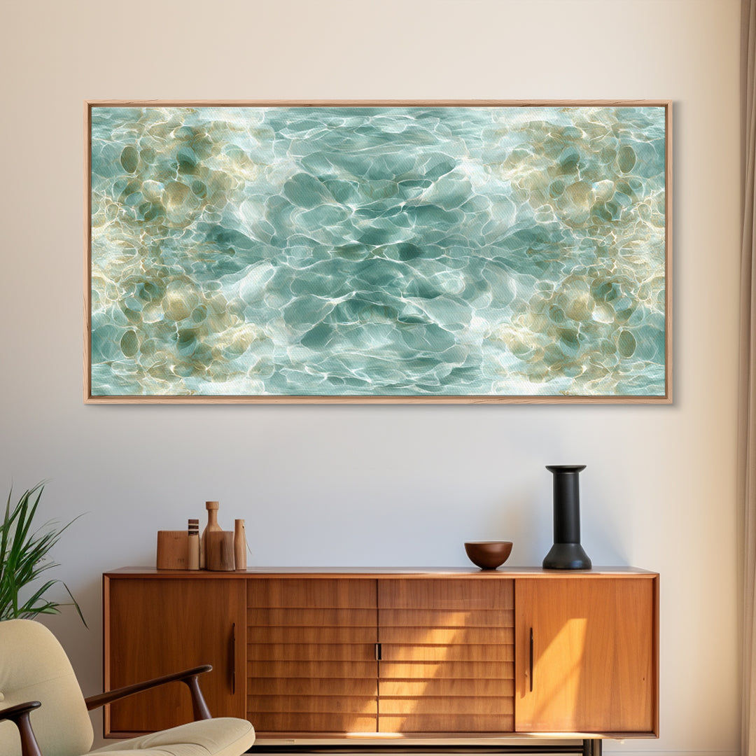 Abstract Water Ripple Pattern Canvas Print, Dental Office Art, Fine Art Print, Office Decor, Abstract Art, Calm, DOA-2x1-57