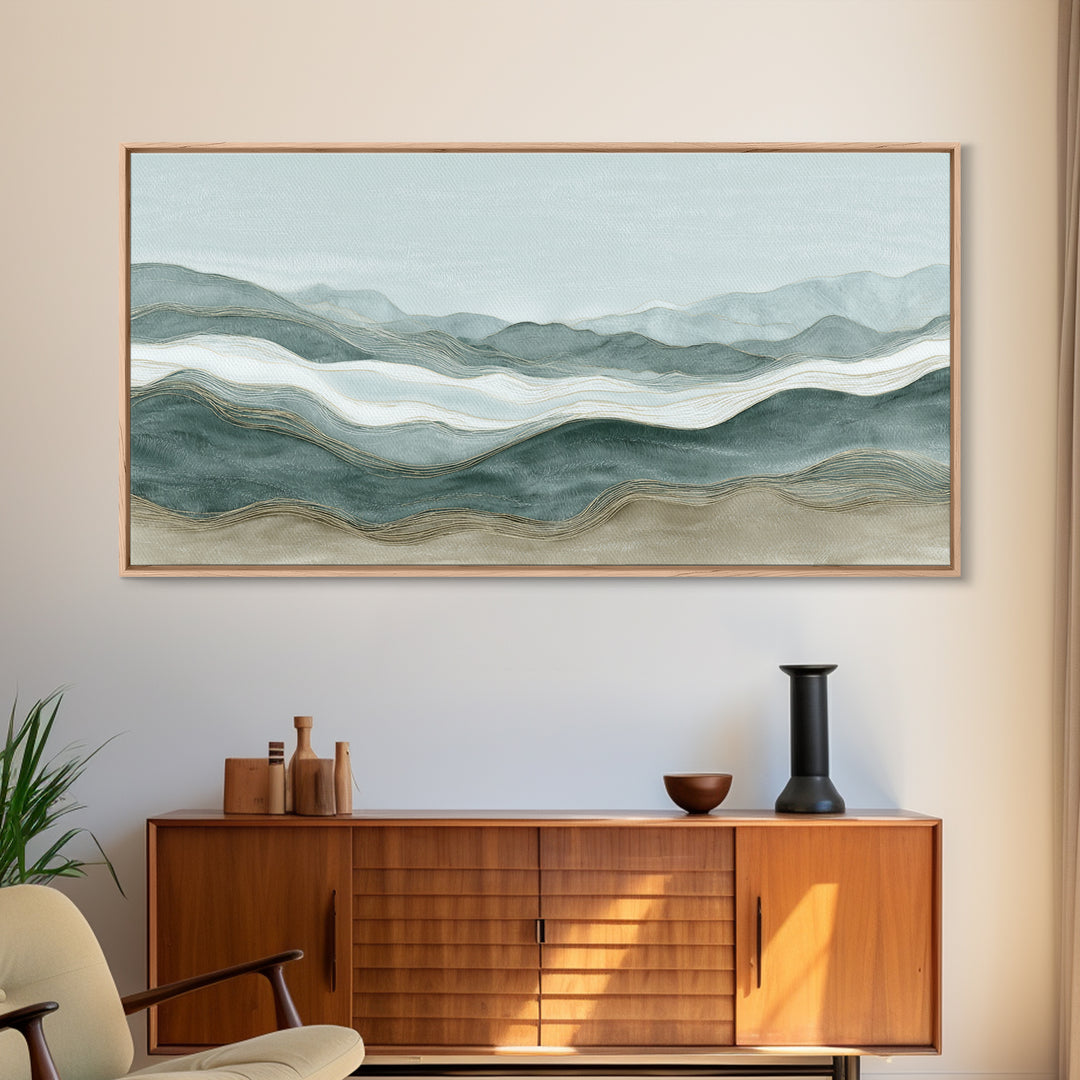 Minimal Line Faces Framed Canvas Print, Dental Office Art, Office Decor, Fine Art, Calm, Medical Art, Medical Office Decor, DOA-2x1-60