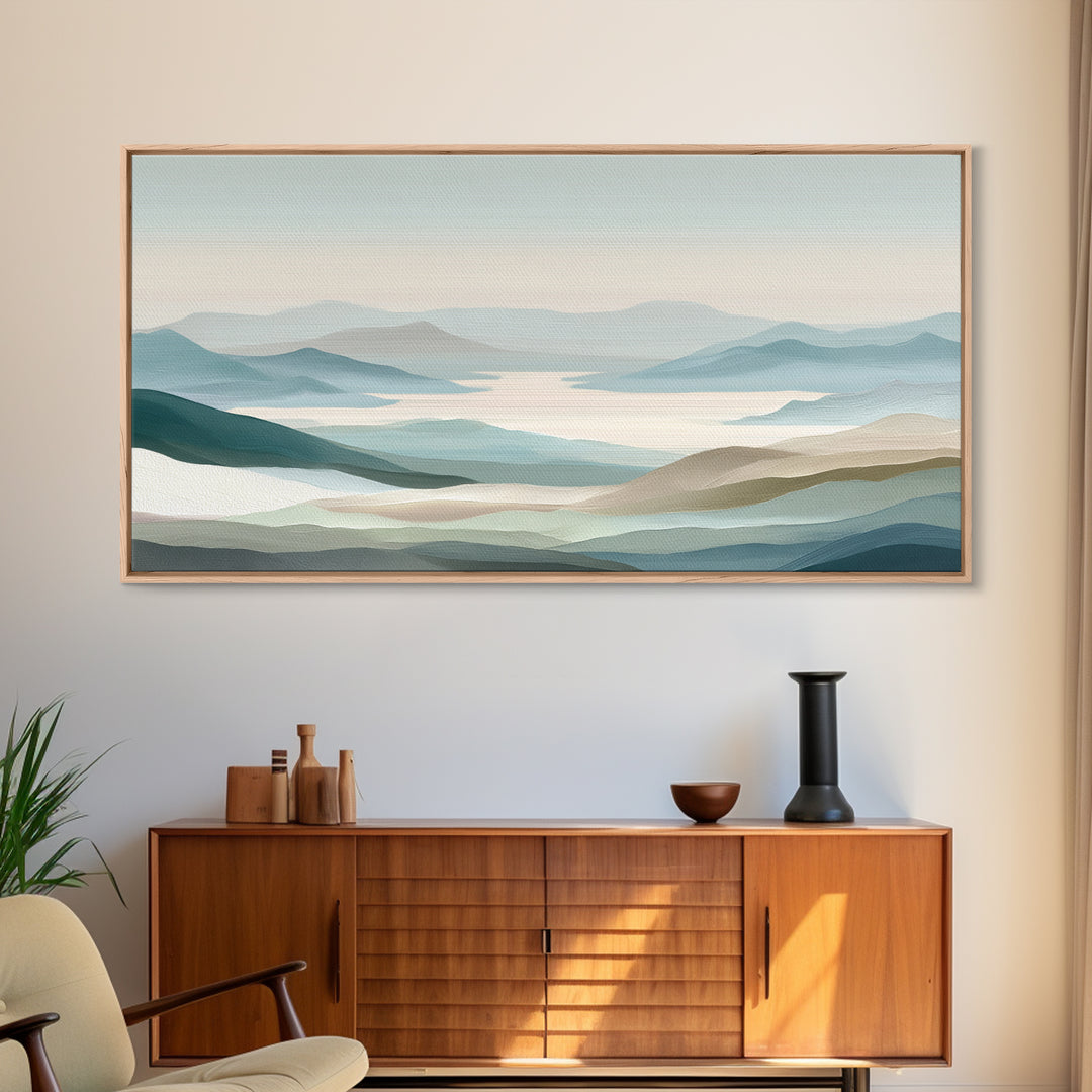Soft Gradient Sunrise Canvas Print, Dental Office Art, Digital Print, Office Decor, Fine Art, Calm, Medical Office Decor, DOA-2x1-64