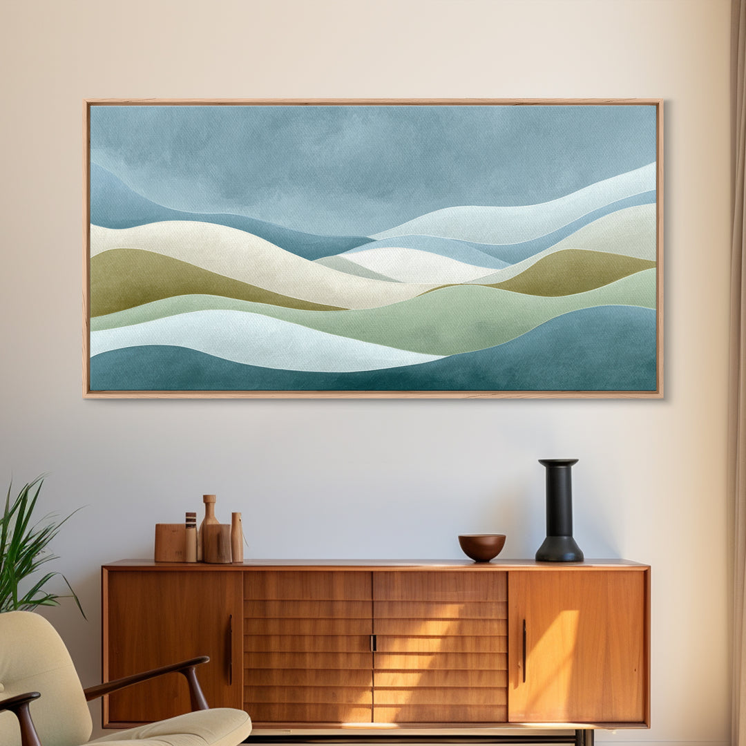 Minimal Smile Curve Abstract Canvas Print, Dental Office Art, Luxury Decor, Office Decor, Abstract Art, Calm, Office Wall Art, DOA-2x1-73