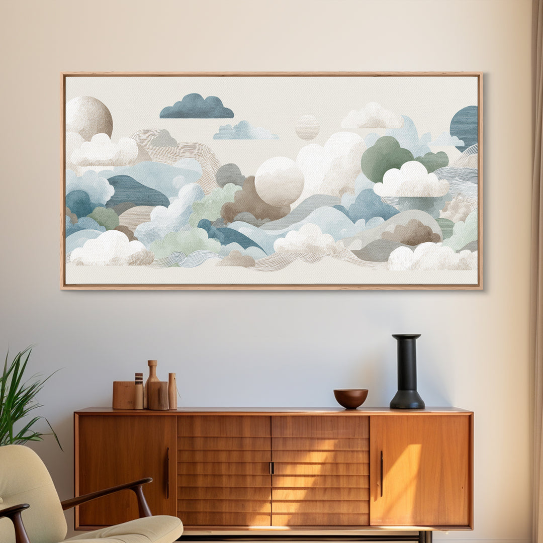 Playful Tooth Shaped Character Canvas Print, Dental Office Art, Art Print, Office Decor, Abstract Art, Calm, Unique Wall Art, DOA-2x1-74