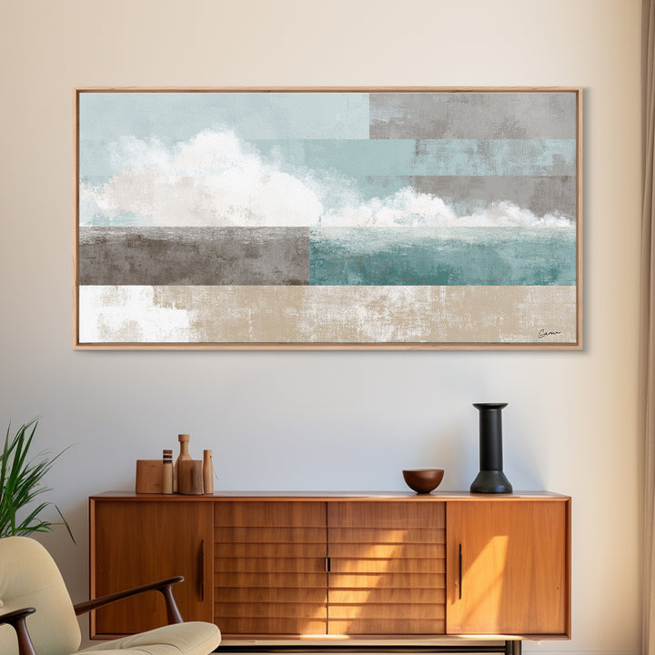 Clean Geometric Art Canvas Print, Dental Office Art, Dental Art, Office Decor, Fine Art, Calm, Dental Gift, Dentist Art, DOA-2x1-76