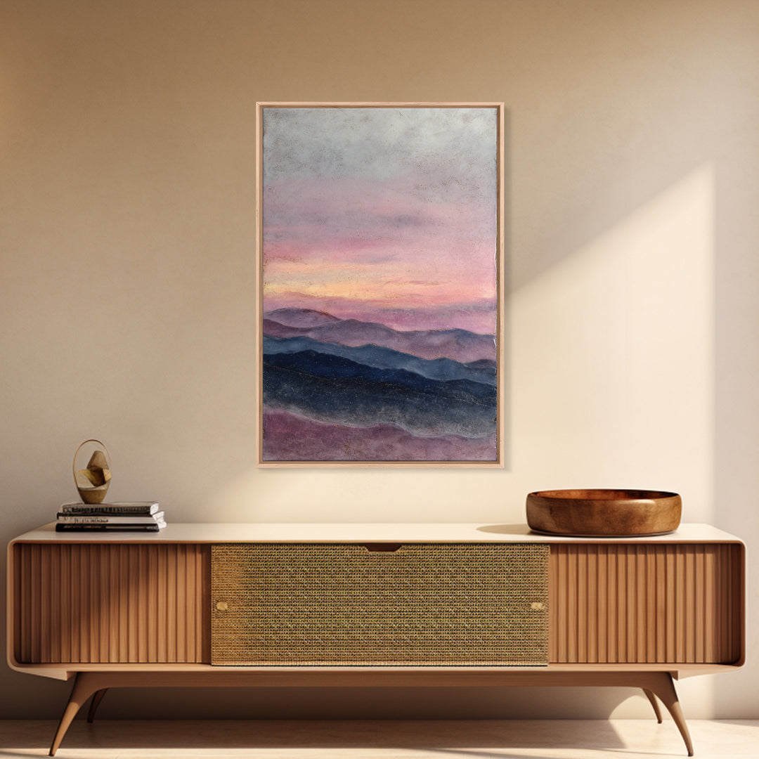 Soft Gradient Sunrise Framed Canvas Print, Dental Office Art, Dental Assistant, Office Decor, Fine Art, Calm, Gallery Decor, DOA-2x3-100