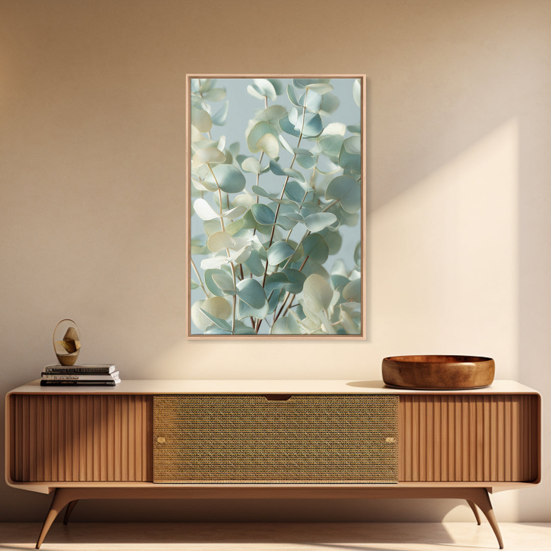 Soft Botanical Eucalyptus Print for Clean Atmosphere Canvas Print, Dental Office Art, Room Decor Aesthetic, Office Decor, Calm, DOA-2x3-11