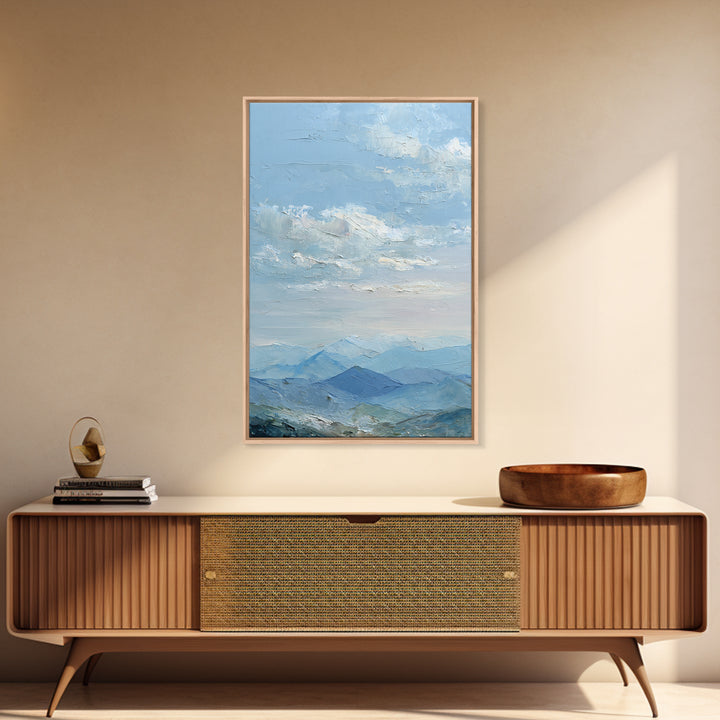 Gentle Mountain Landscape Framed Canvas Print, Dental Office Art, Dentist Art, Office Decor, Fine Art, Calm, Luxury Decor, DOA-2x3-12
