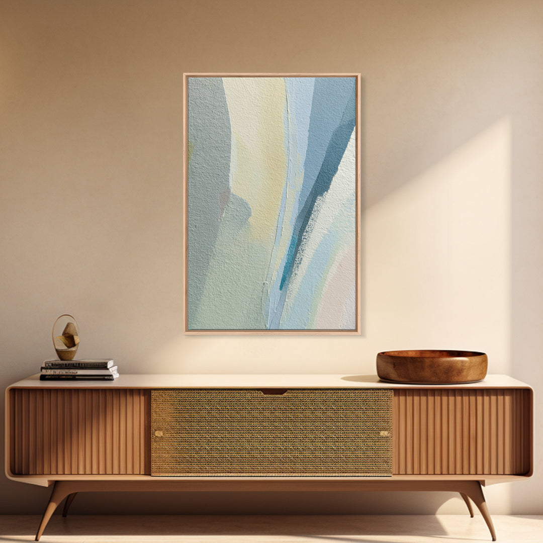 Minimal Smile Curve Abstract Framed Canvas Print, Dental Office Art, Neutral Decor, Office Decor, Abstract Art, Calm, DOA-2x3-13