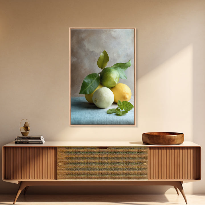Fresh Citrus and Mint Still Life Canvas Print, Dental Office Art, Dental, Office Decor, Calm, Tooth Art, Dentistry Art, DOA-2x3-15