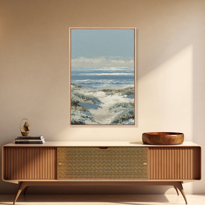 Quiet Coastal Dunes Framed Canvas Print, Dental Office Art, Dentist Art, Office Decor, Fine Art, Calm, Luxury Decor, Art Print, DOA-2x3-30