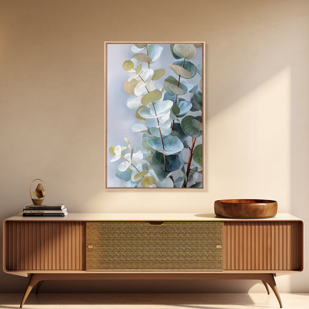 Soft Botanical Eucalyptus Print for Clean Atmosphere Canvas Print, Dental Office Art, Dental Decor, Office Decor, DOA-2x3-35