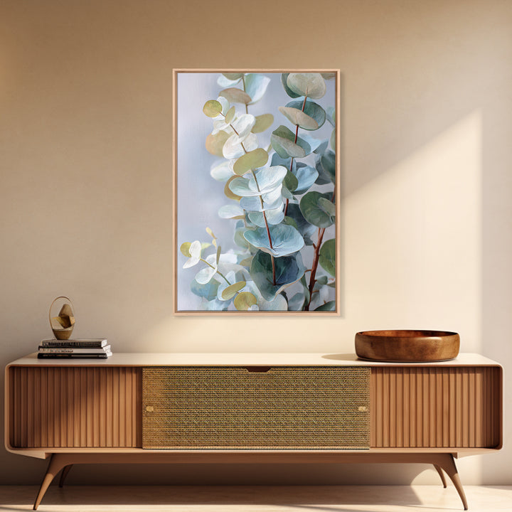 Soft Botanical Eucalyptus Print for Clean Atmosphere Canvas Print, Dental Office Art, Dental Decor, Office Decor, DOA-2x3-35