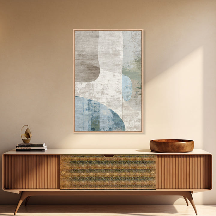 Minimal Smile Curve Abstract Framed Canvas Print, Dental Office Art, Neutral Decor, Office Decor, Abstract Art, Calm, DOA-2x3-37