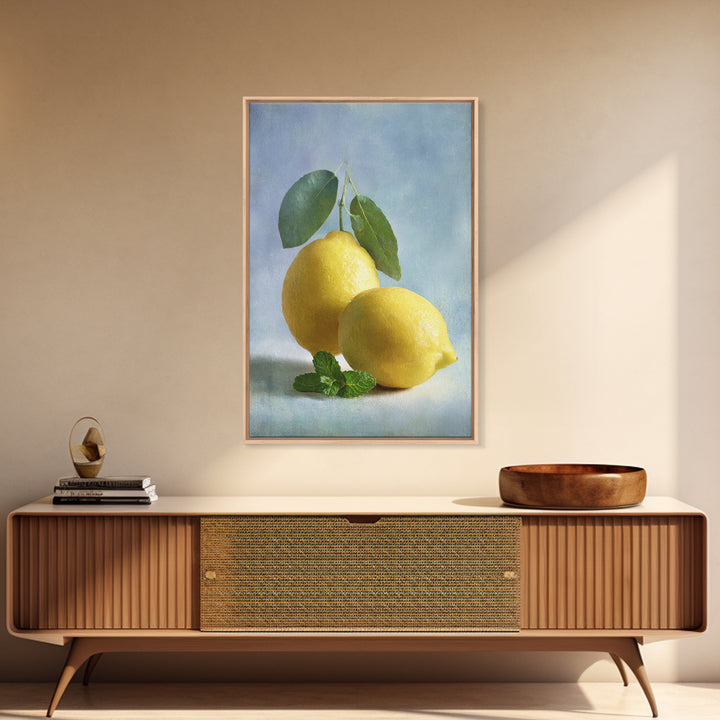 Fresh Citrus and Mint Still Life Canvas Print, Dental Office Art, Printable Digital, Office Decor, Calm, Neutral Decor, DOA-2x3-39