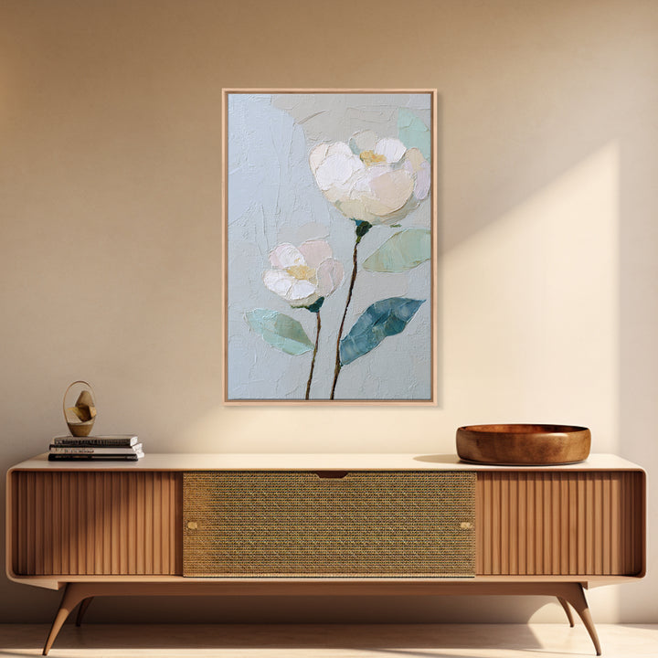 Sterile Modern Floral Painting Framed Canvas Print, Dental Office Art, Tooth Art, Office Decor, Fine Art, Calm, Modern Decor, DOA-2x3-43
