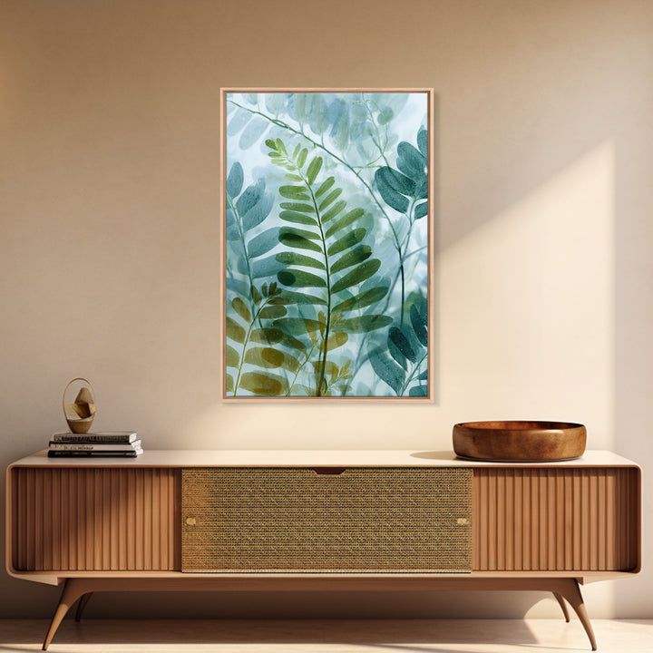Botanical Fern Study Framed Canvas Print, Dental Office Art, Medical Decor, Office Decor, Fine Art, Calm, Home Decor, DOA-2x3-51
